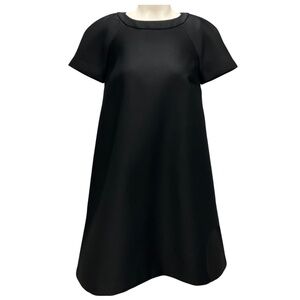 CO BLACK SHORT SLEEVED A LINE DRESS